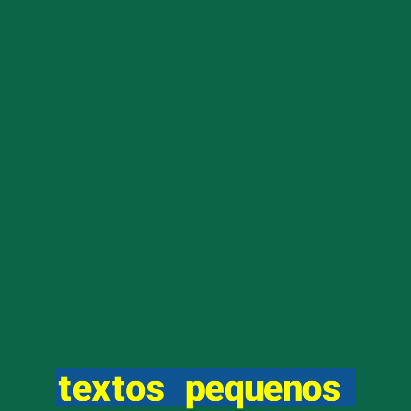 textos pequenos para alfabetizar